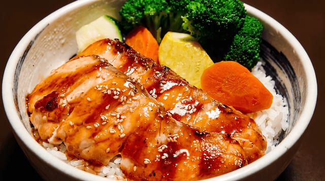 Salmon Teriyaki Don.